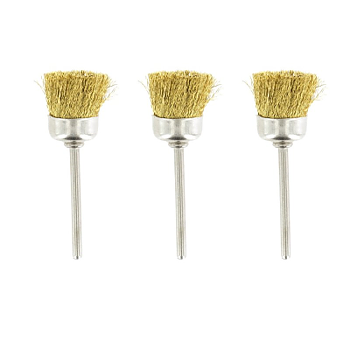 3 BRASS CUP BRUSHES