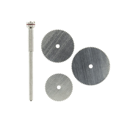 3 FINE CUTTING SAWS + MANDREL