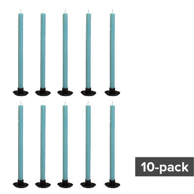 Victoria candle 30 cm - Turquoise 10-pack