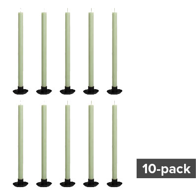 Victory candle 30 cm - Lime green 10-pack