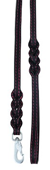 Alac Läderkoppel Dekorsytt Svart/Cerise Small 9mm x 180cm