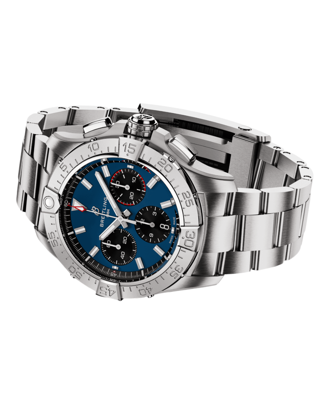 Breitling AB0146101C1A1 Avenger B01 Chronograph blå 42 sida