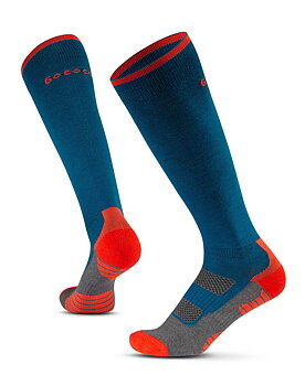 Gococo Compression sock Wool Petroleum/Orange