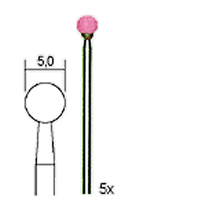 Proxxon SLIPSTIFT. ÄDELKORUND. KULFORMAD 5.0 MM