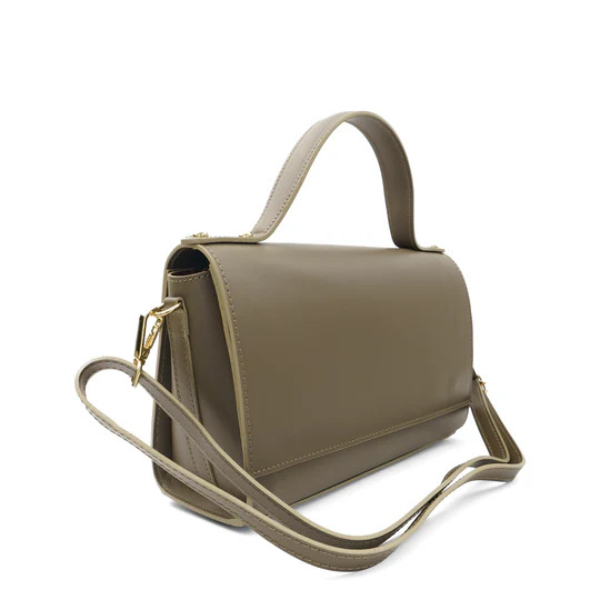 Latalia, Palermo Handväska i äkta läder, Taupe - 2