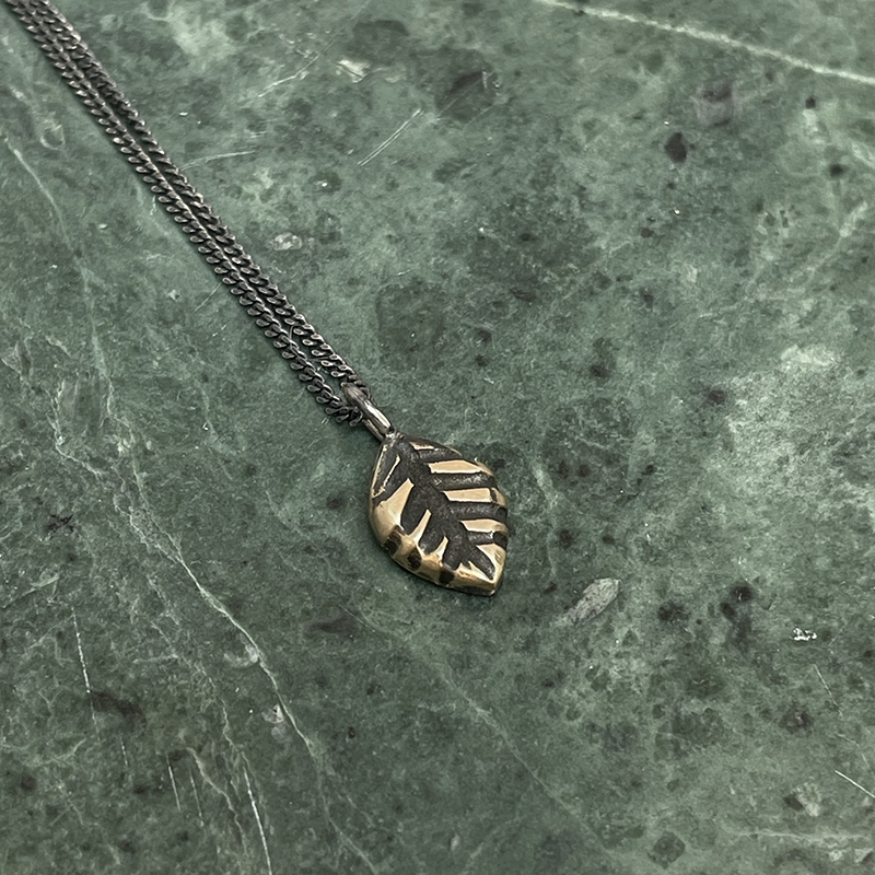 Halsband LEAFY bronze S