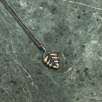 Necklace LEAFY bronze S