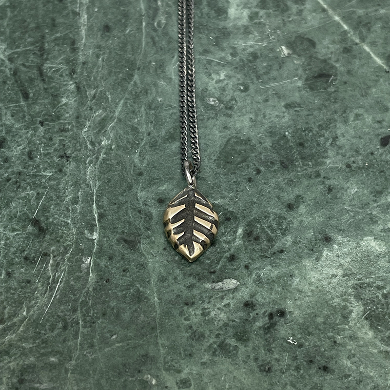 Halsband LEAFY bronze S - 2