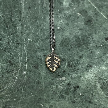 Necklace LEAFY bronze S
