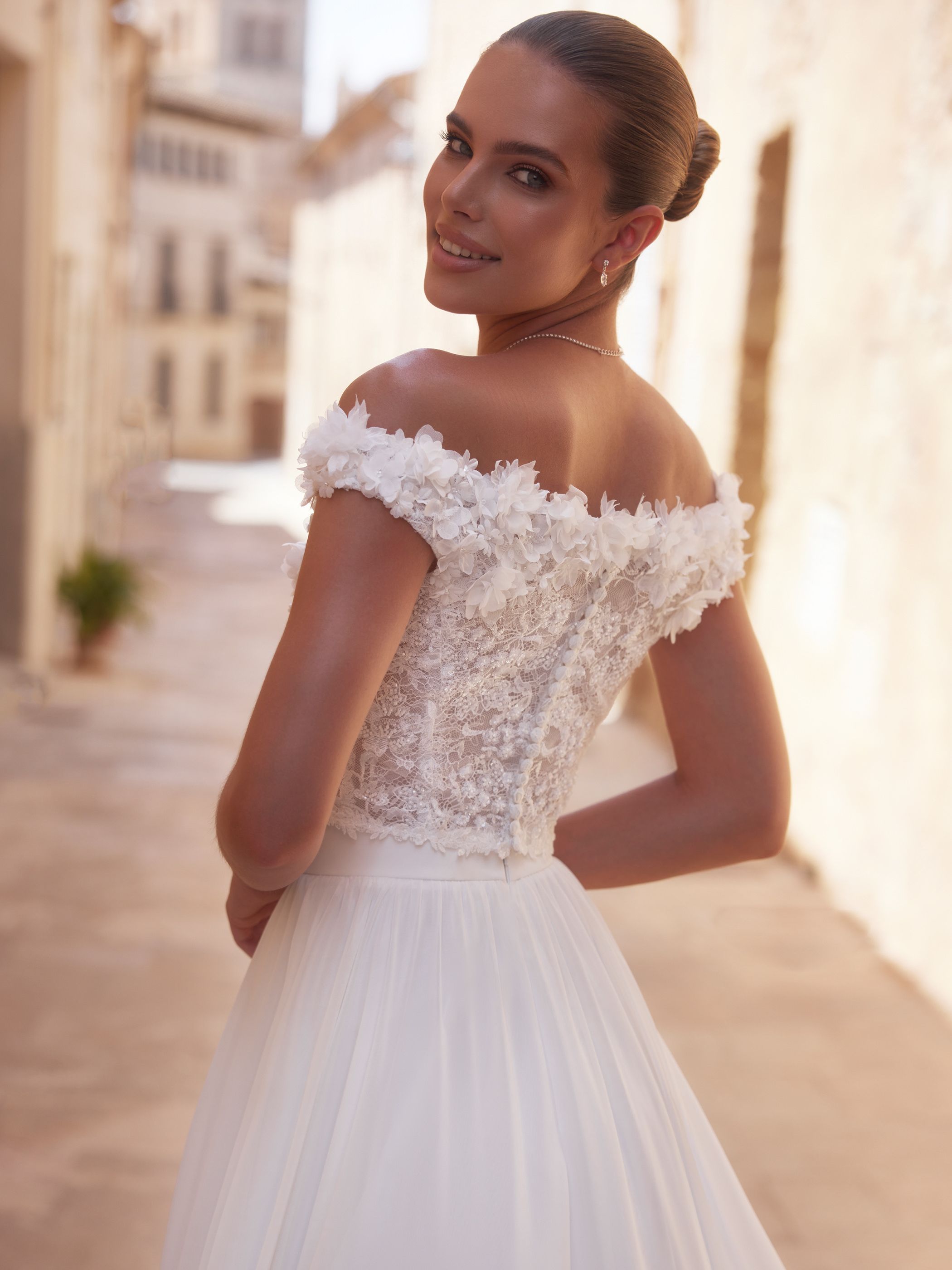 Offshoulder spets topp E486 - 4
