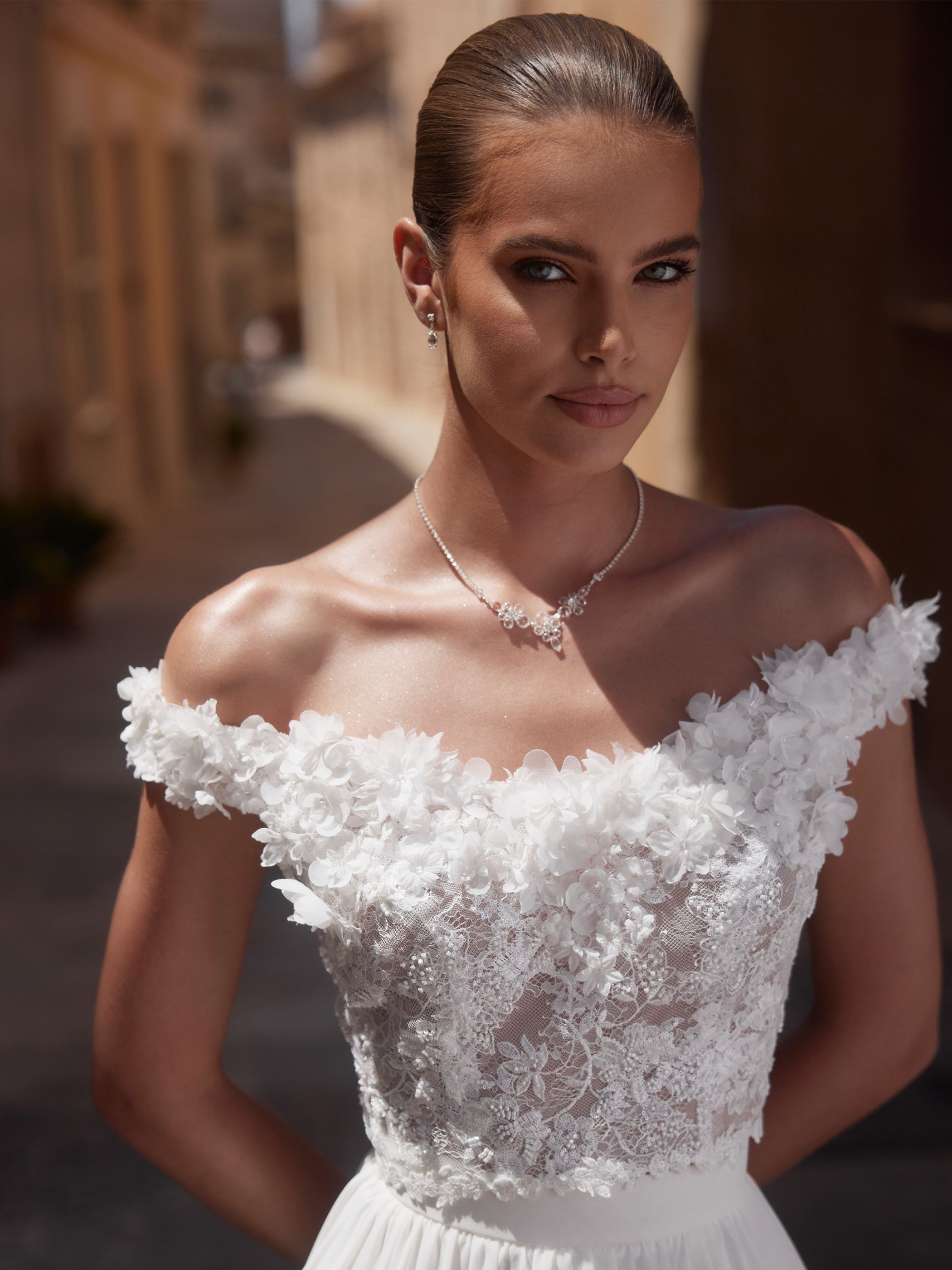 Offshoulder spets topp E486