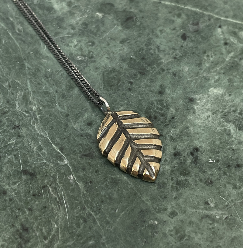 Halsband BJÖRK återvunnet brons 