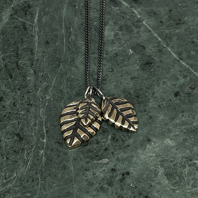 Halsband BJÖRK återvunnet brons SET
