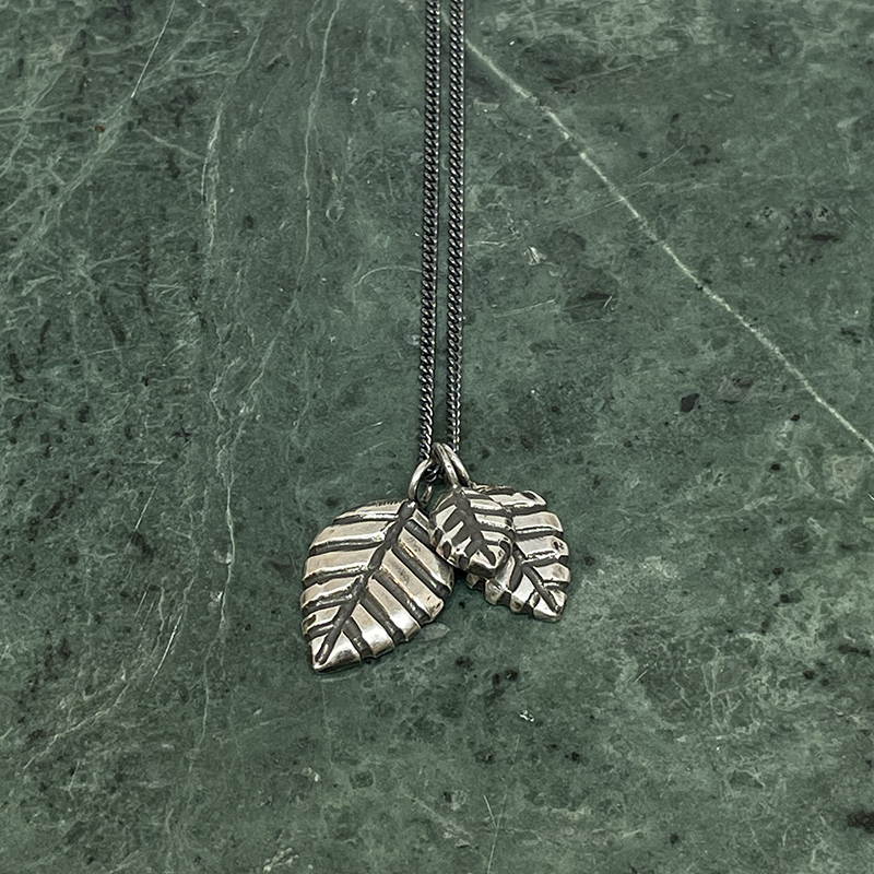 Halsband BJÖRK återvunnet silver SET