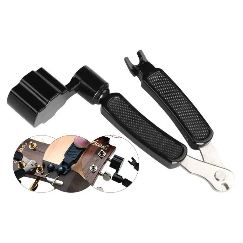 Guitar String Winder, Cutter, Pin Puller - 3 In 1 (Black) - 2