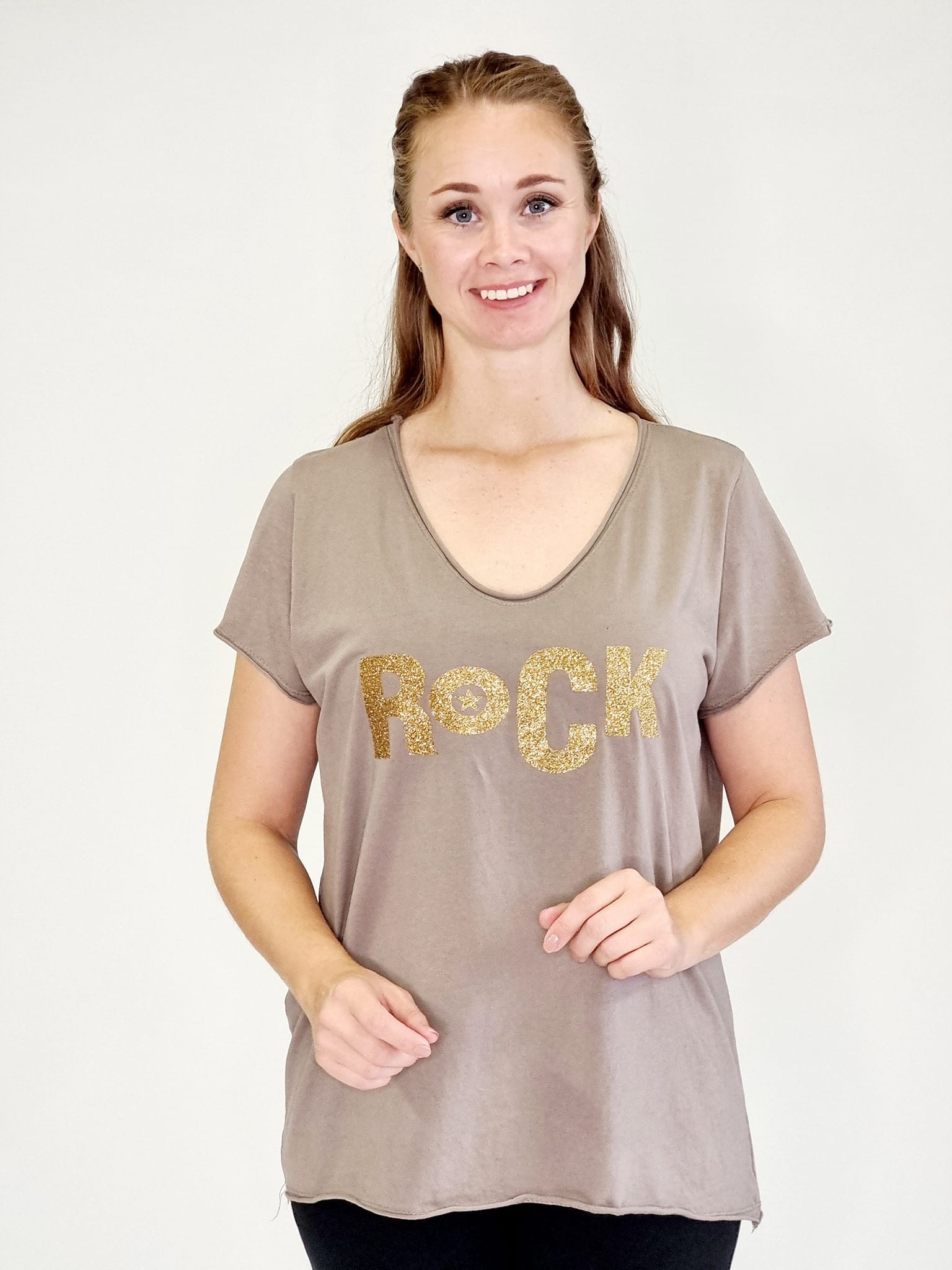 T-Shirt / Rock /  Beige
