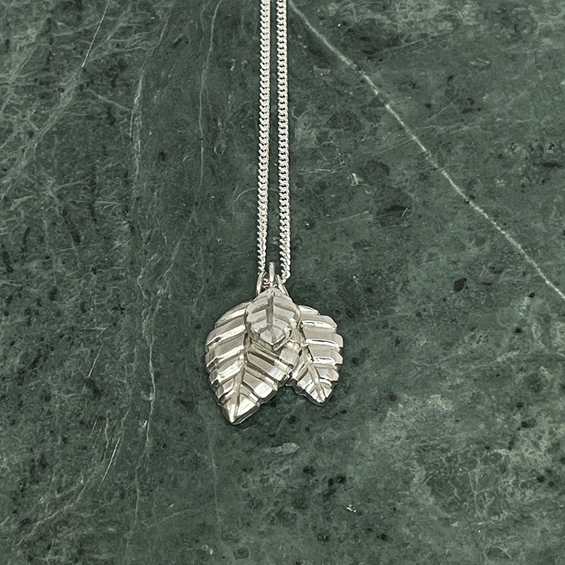 Halsband BJÖRK återvunnet silver SET