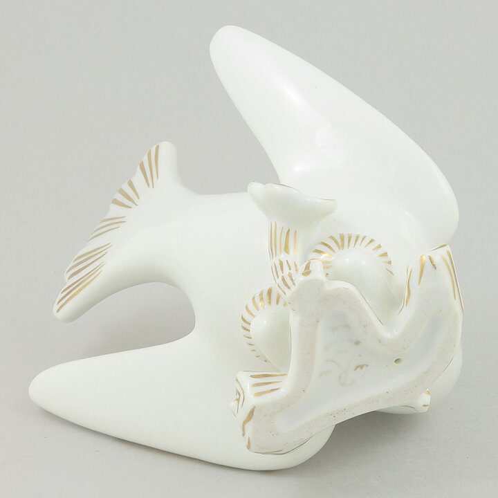 Gunnar Nylund (1940s) White Bird with Golden Decor 14/12 cm  [Sample Images]