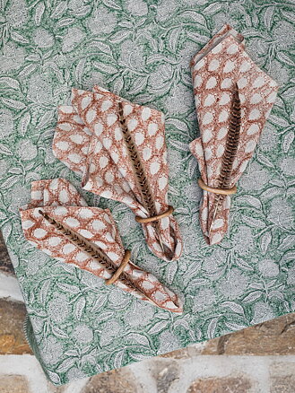 Linen Napkins - Cypress - Mustard - 50x50cm