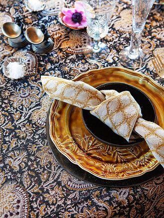Linen Napkins - Cypress - Ochre - 50x50cm