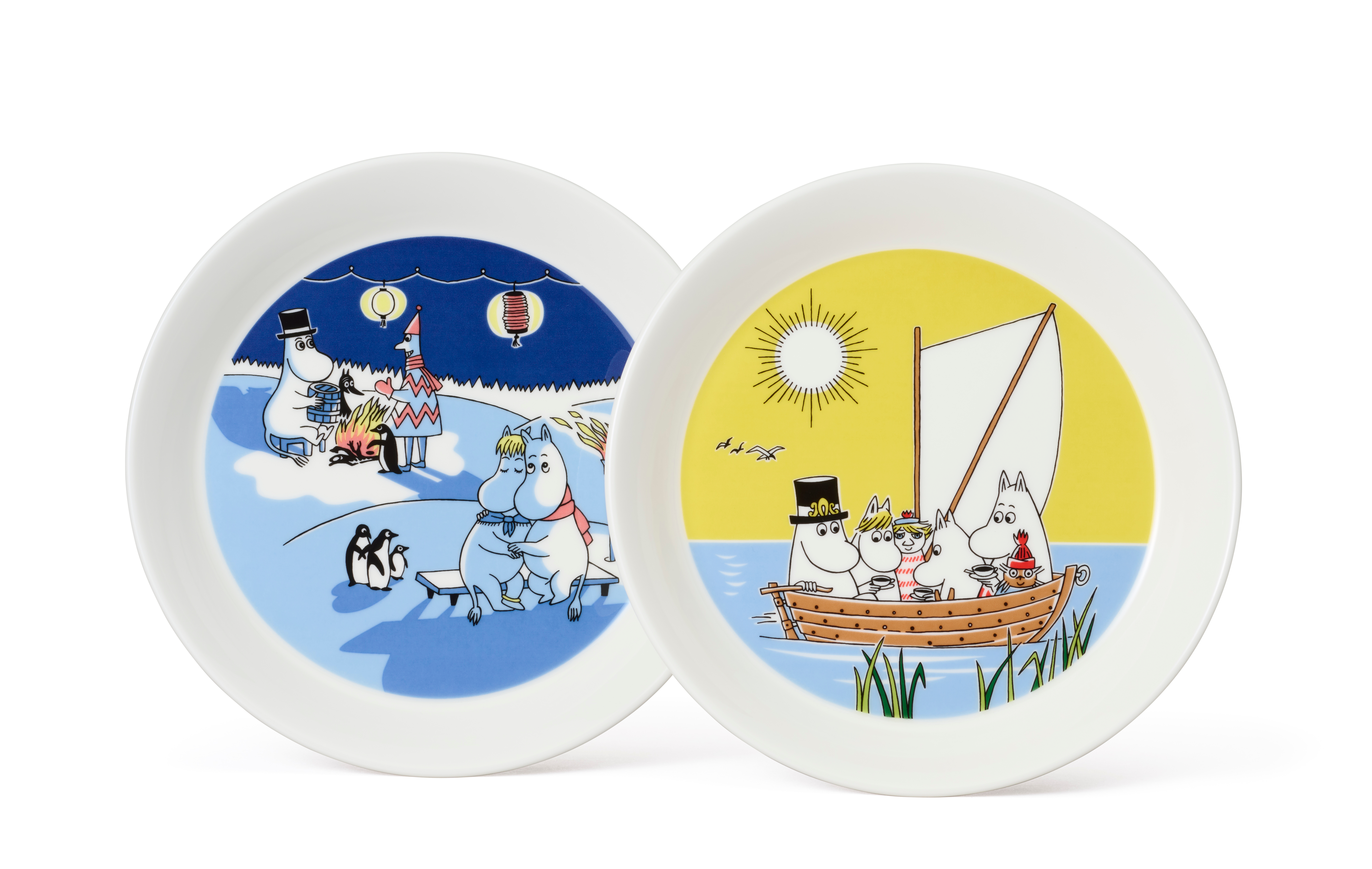 Arabia Mummy Plates - Collector Plates - Sailing & Winter Bonfire