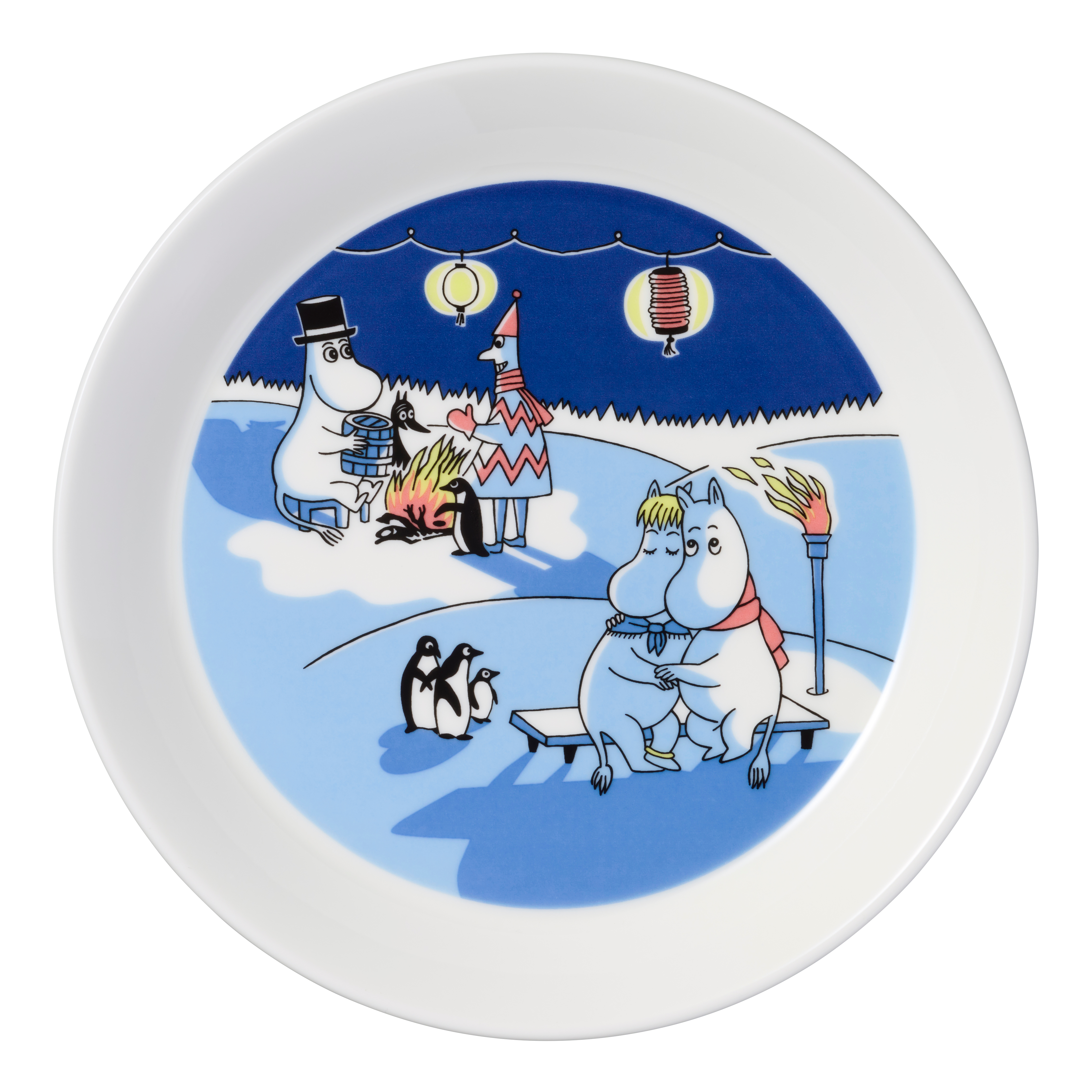 Arabia Mummy Plates - Collector Plates - Sailing & Winter Bonfire - 2