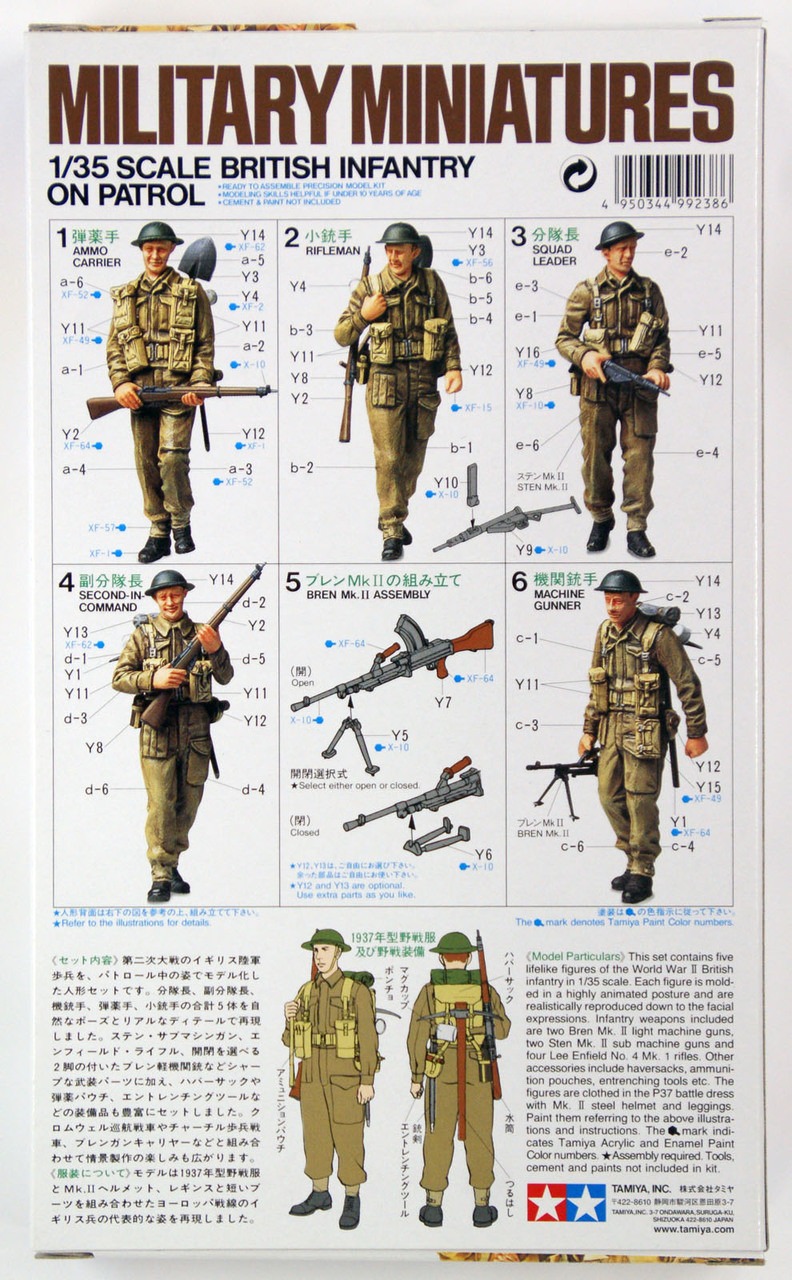 Tamiya Modellbygge British Infantry On Patrol, Skala 1:35 - 2
