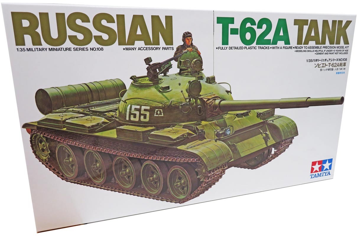 Tamiya Modellbygge  Russian T-62A Tank, Skala 1:35