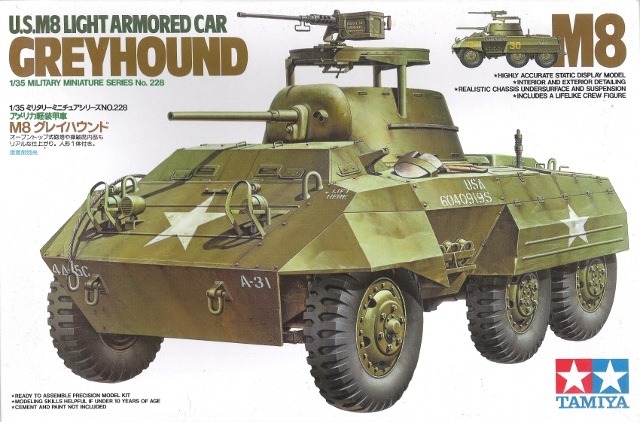 Tamiya Modellbygge US M8 Armored Car Greyhound Skala 1:35