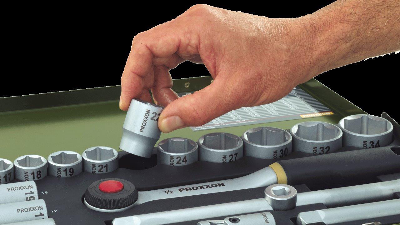 Proxxon 39 bitars SKRUVNYCKELSATS MED. MAGNETHÅLLARE - 3