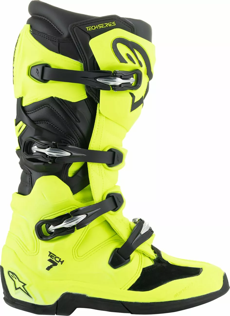 Alpinestars Tech 7 Cross Stövlar Gul Fluo/Svart - 2