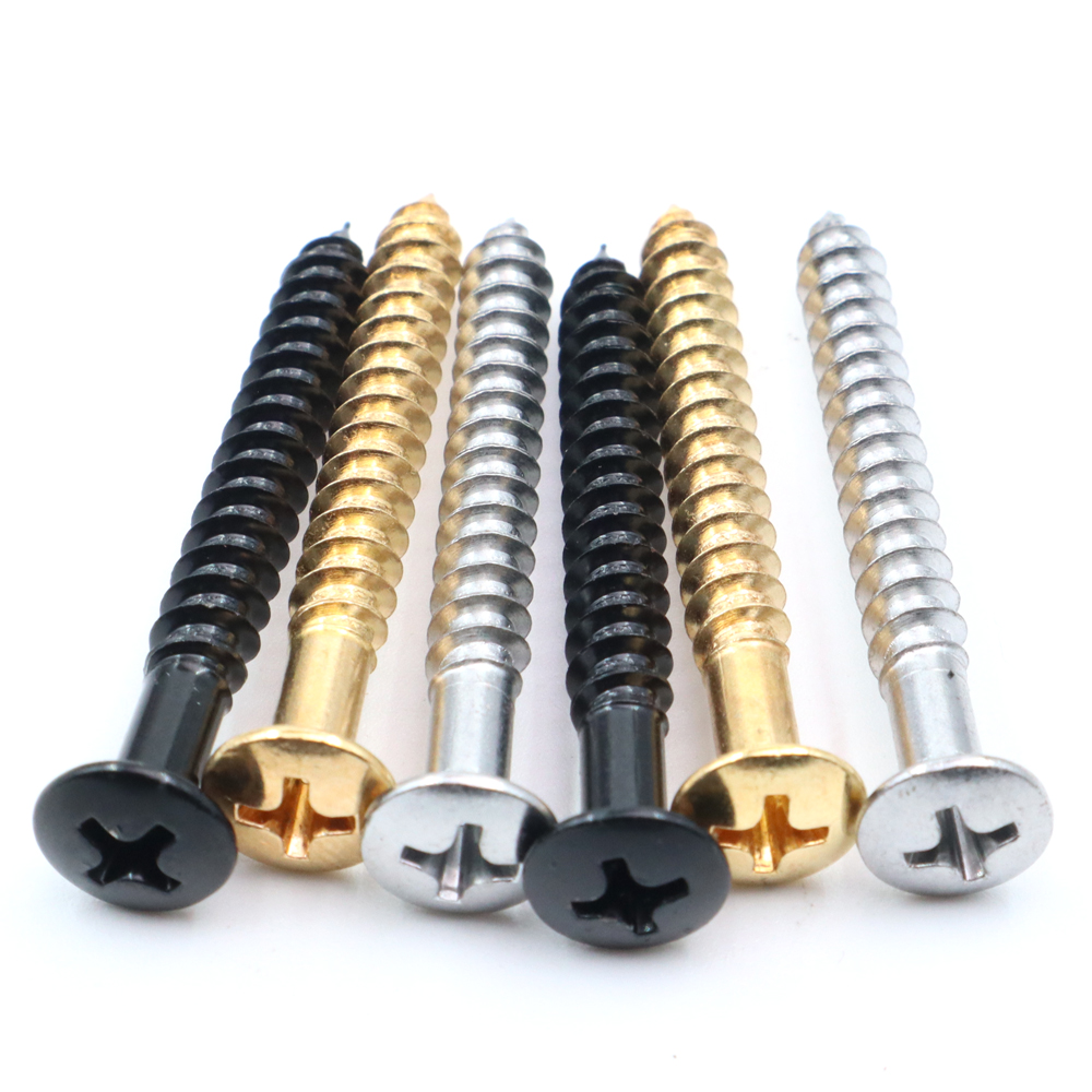 Neck Mounting Ferrule Screws (Chrome, Black, Gold)