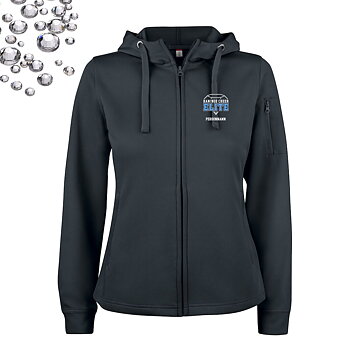 Active Hoody Full Zip, dam | Rhinestones