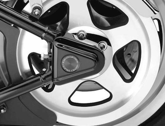 Softail 87-07 Rear Axle Cover,Blk Oe