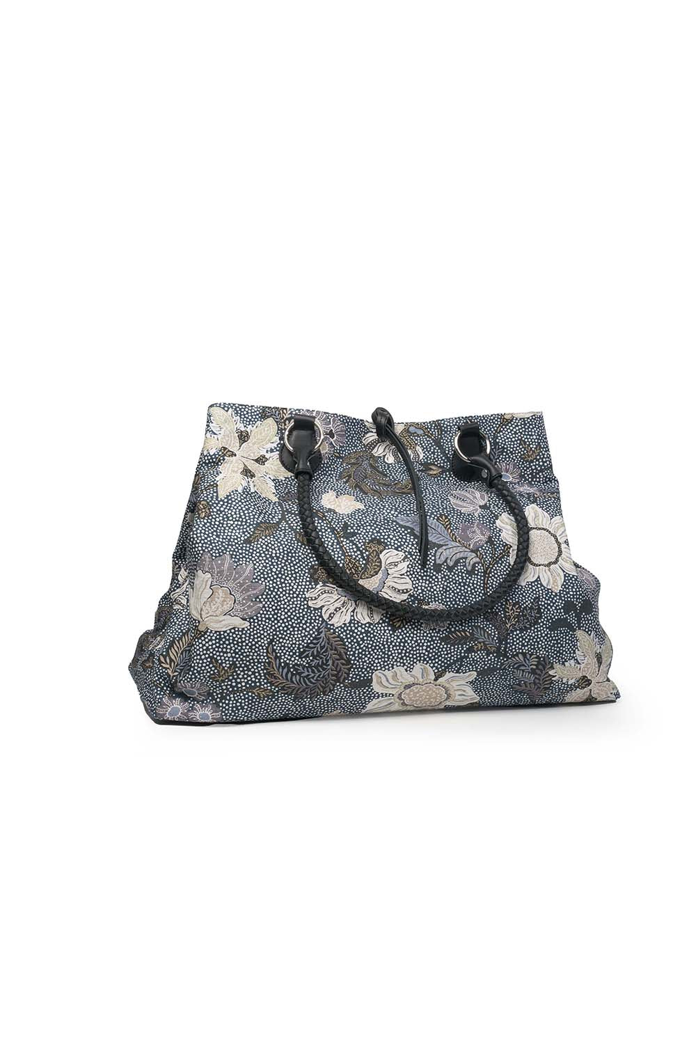 Weekend Bag | Flower Linen Collection | Denim Blue Ceannis - 2