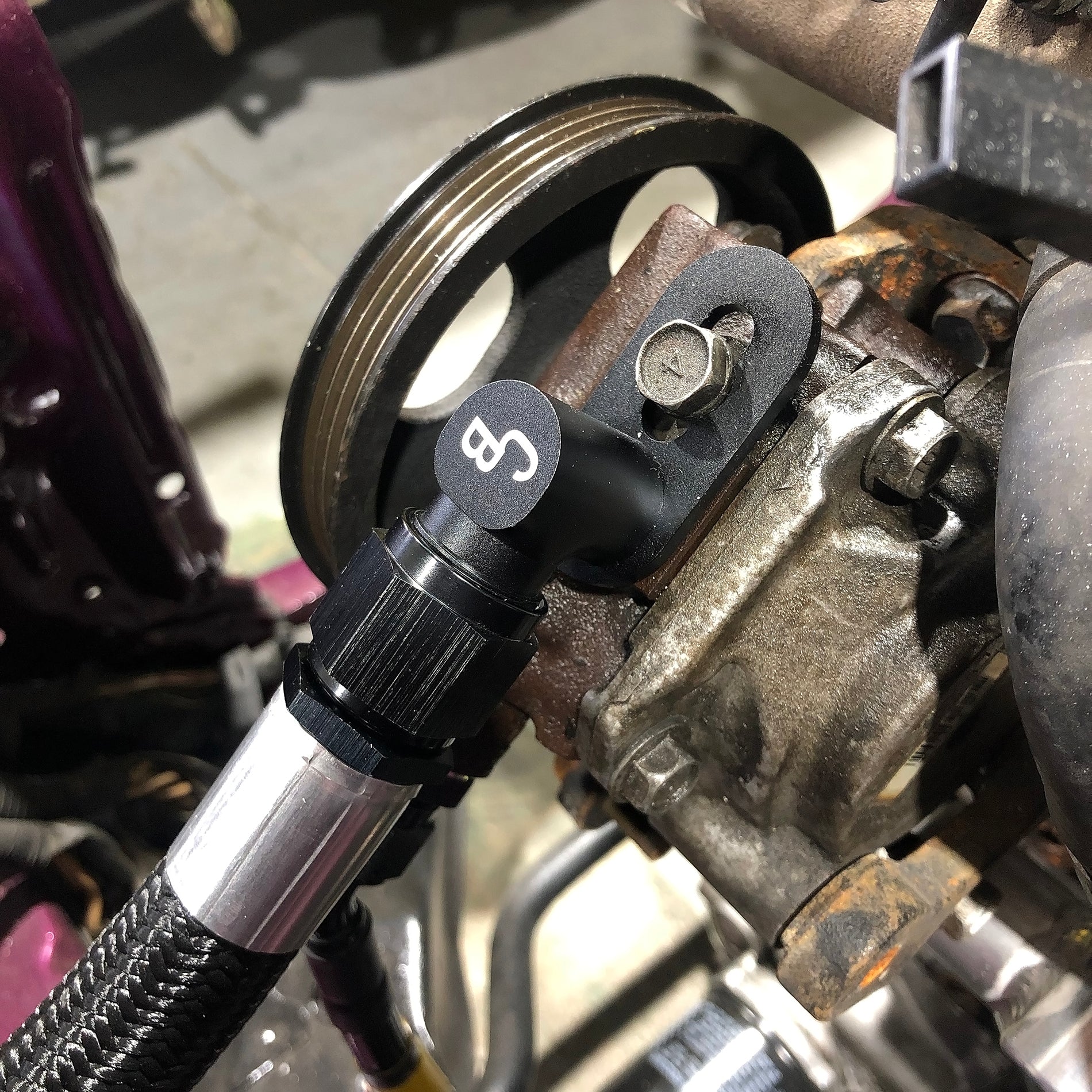 Chase Bays - Servopumpsanslutning -10AN Adapter - Toyota 1JZ | 2JZ  - 4