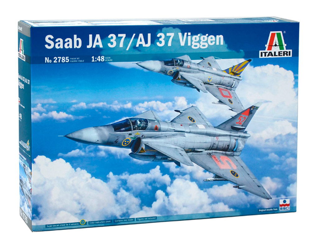 Italeri Modellflyg SAAB JA 37 Jaktviggen, Skala 1:48