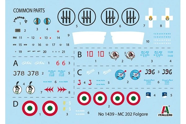 Italeri Modellflygplan Italienskt Stridsflygplan  MC.202 Folgore - 2