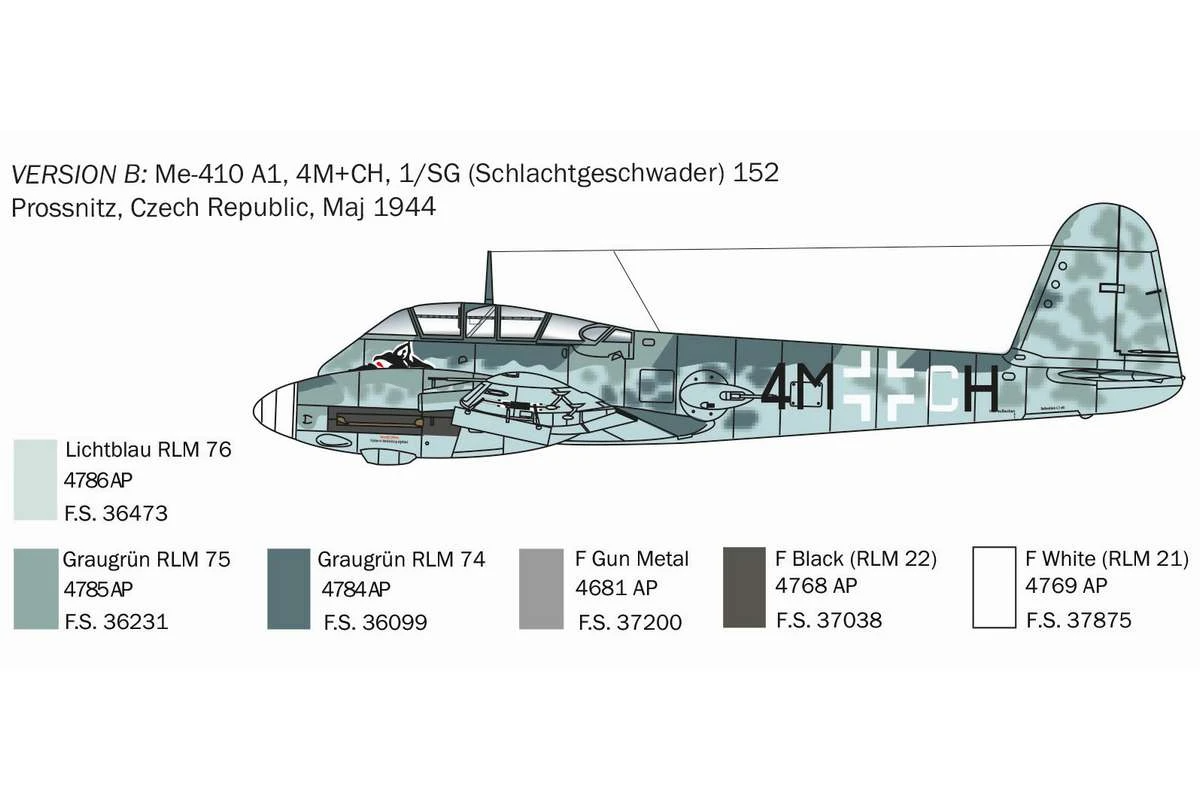 Italeri Modellflygplan Messerschmitt Me 410-A1 Hornisse - 5