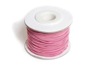 Pearl n Fun Elastisk Tråd Rosa 1,2mm x25 m