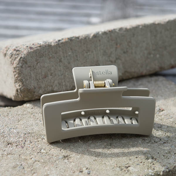 Stella Details - Tilde Stor Hårklämma Khaki 10,5 cm - 7