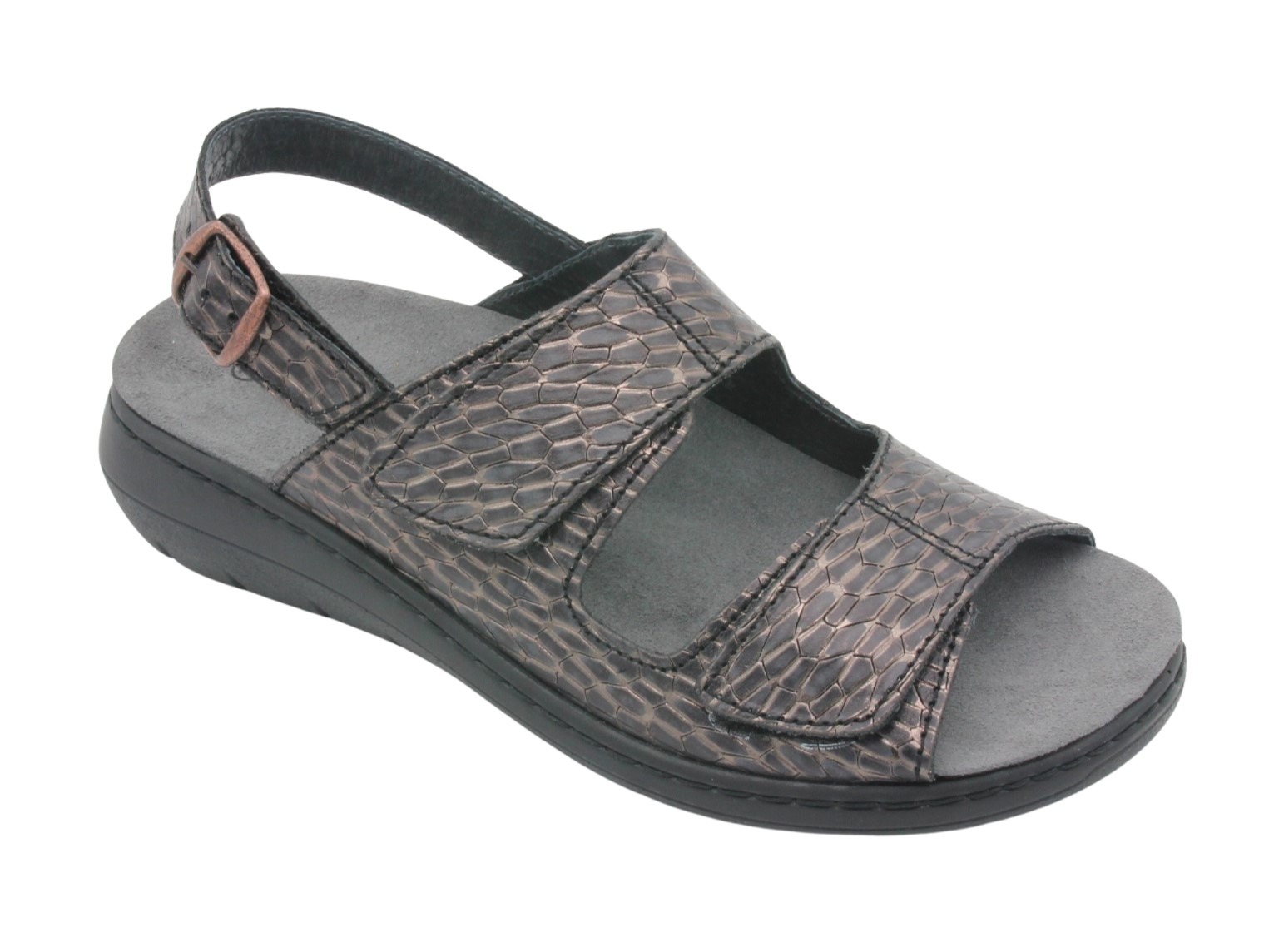 Damsandal Caiman Svart - ergoflex