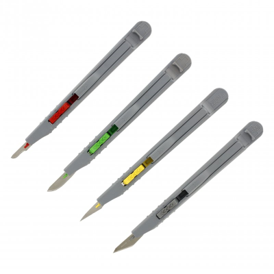 Retractable safety knife set - #10,10a,11,15