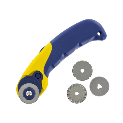 Rotary Cutter 45mm & Blades 3 (Standard, Wavy, Skip)