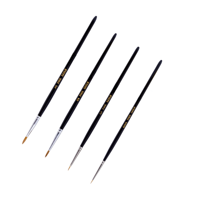 Set of 4 Sable brushes - 000,0,1,3