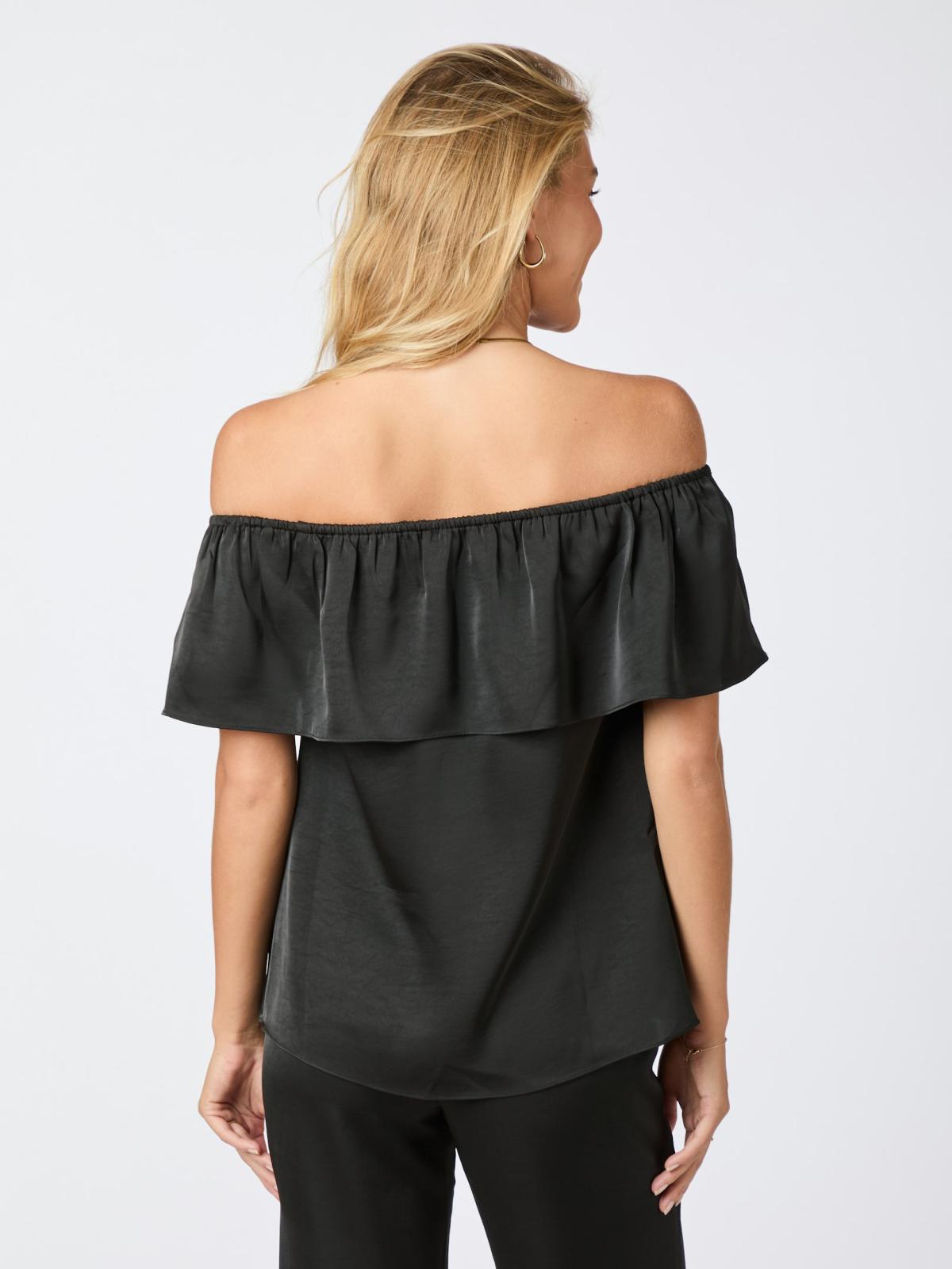 Neo Noir Kris Heavy Sateen Top, Black - 4