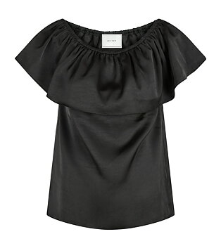 Neo Noir Kris Heavy Sateen Top, Black
