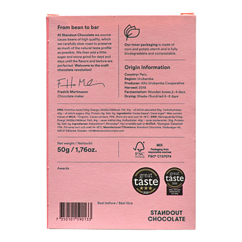 Standout Chocolate - Urubamba - Peru 70%