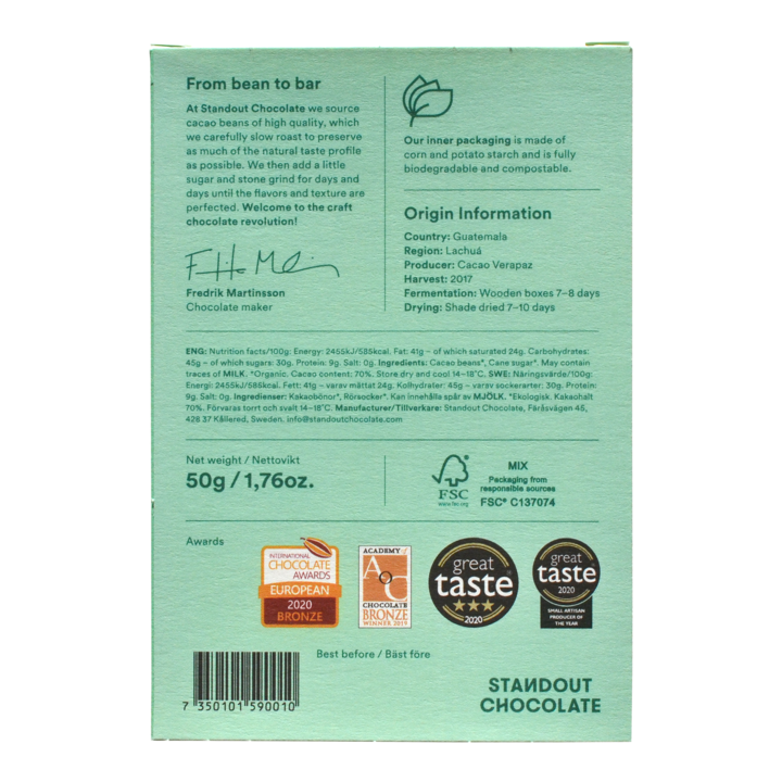 Standout Chocolate - Lachuá - Guatemala 70% - 2