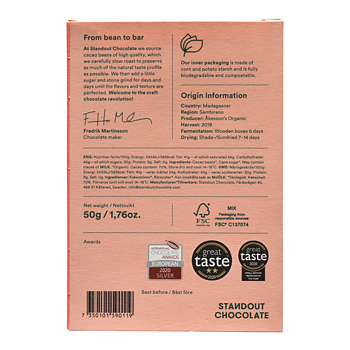 Standout Chocolate - Sambriano - Madagascar 70%
